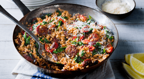 Chorizo, Spinach and Olive Rice